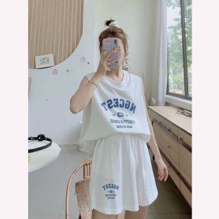 Set Bộ ba lỗ nữ thể thao gồm áo tanktop thun cotton xịn kèm quần đùi nữ thể thao cá tính ullzang mặc giá sỉ - giá bán buôn