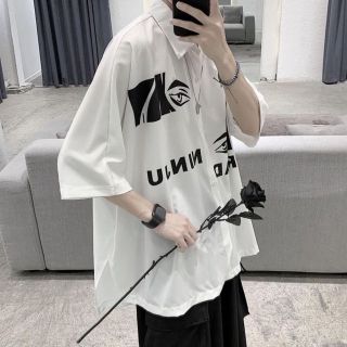 Áo sơ mi lụa nam nữ form rộng tay lở in con mắt NinJA. giá sỉ - giá bán buôn