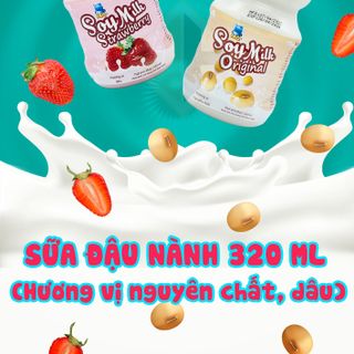 Sữa đậu nành hương vị nguyên chất 320 ml - ít béo ít ngọt, giàu dinh dưỡng