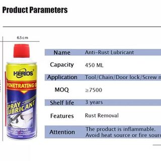 Chai Xịt Bôi Trơn Chống Gỉ Sét Cao Cấp HERIOS LA-009 Công Nghệ Đức 450ml
