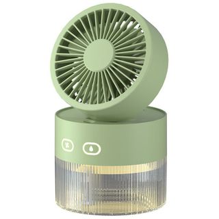 Quạt Mini Hơi Nước Để Bàn Siêu Mát Tích Điện 3 Chế Độ Gió Dung Tích Bình Chứa Nước 350ml Có Thể Cho Đá Lạnh Có Đèn Ngủ