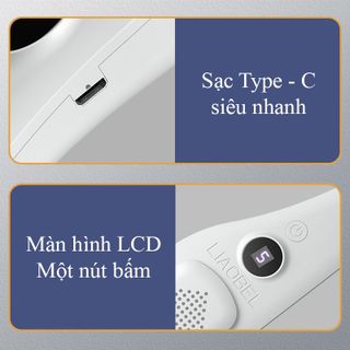 Quạt Mini Đeo Cổ Không Cánh Tích Điện 5 Cấp Độ Màn Hình Đèn Led Quạt Điều Hòa Mini Thiết Kế Gọn Nhẹ Pin Trâu