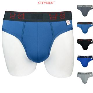Hộp 6 Quần Lót Nam Vải Thun Lạnh 4 Chiều Lưng Dệt Chữ Hàn Quốc - Xưởng May - Bán Sỉ