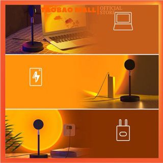 ( HÀNG CÓ SAN) Đèn Sống Ảo 4 Trong 1 - Đèn Chiếu Hoàng Hôn, Cầu Vồng, Bình Minh,Đèn Led, Chụp Hình, Quay Tik Tok Chụp Tự Nhiên