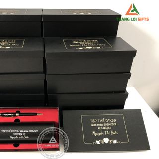 Bộ Quà Tặng (Bình Giữ Nhiệt & Bút Ký) – Khắc nội dung Tri ân Thầy Cô.