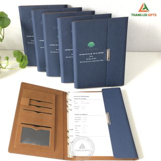 Quà Tặng Sổ Tay Da Bìa Còng – In Logo Doanh Nghiệp