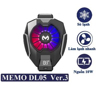 Memo DL05 ver.3  | Quạt tản nhiệt sò lạnh cho điện thoại, Màn hình LED hiển thị nhiệt độ, LED RGB - Bán buôn bán sỉ