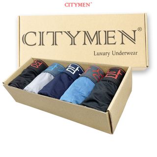 Hộp 6 Quần Lót Nam Vải Thun Lạnh 4 Chiều Lưng Dệt Chữ Hàn Quốc - Xưởng May - Bán Sỉ