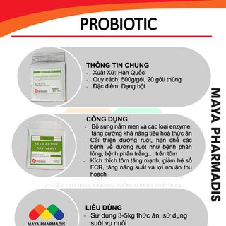 Probiotic – Feed Active Ty Yeast – Men tiêu hóa Hàn Quốc nong to đường ruột dùng cho thuỷ sản giá sỉ