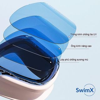 [Đen Trắng] Kính bơi cận SwimX cao cấp, phù hợp cho nam, nữ, bé trẻ em từ 6 tuổi YUKE