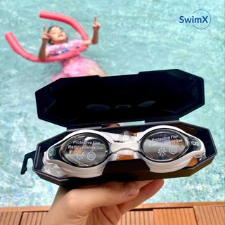 [Đen Trắng] Kính bơi cận SwimX cao cấp, phù hợp cho nam, nữ, bé trẻ em từ 6 tuổi YUKE