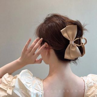 Kẹp nơ lụa vải phi bóng