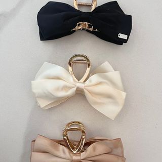 Kẹp nơ lụa vải phi bóng
