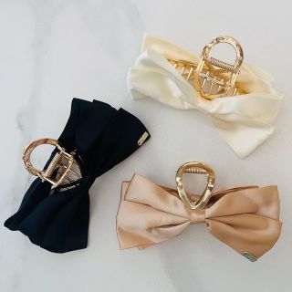 Kẹp nơ lụa vải phi bóng