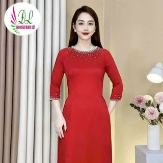 Xưởng si-Áo dài Đan Lê đính hạt 0006 giá sỉ