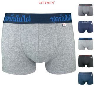 Quần Lót Nam Boxer Vải Cotton 4 Chiều Lưng Dệt Chữ Thái Lan - Xưởng May - Bán Sỉ