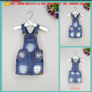 💖SỈ VKIDS💖 Váy yếm jean bé gái, đáp túi, 2 màu xanh nhạt, xanh đậm, size bé 3-10, ri8 - XV0006-A1_08331907_sg1 giá sỉ