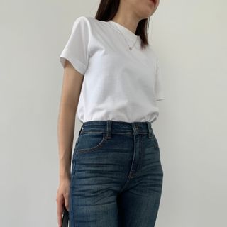 Quần Skinny Nữ Lưng Cao Ôm Dáng Xanh Đậm Wash Thời Trang S-03D