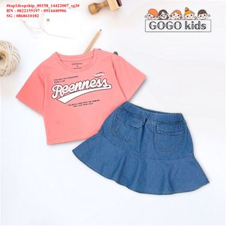 💖Hàng sỉ SG💖 Bộ bé gái váy jeans áo thun cotton 4 chiều, size 2-15, top1dropship_00158_14422007_sg3 giá sỉ