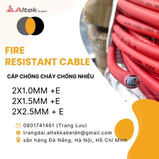 Cáp chống cháy chống nhiễu 2Cx1.5mm