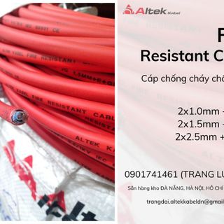 Cáp chống cháy chống nhiễu 2Cx1.5mm
