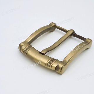 Mặt khoá thắt lưng nam DKK-066 | Đầu khoá kim vàng đồng bảng 4F có hai đường hoạ tiết ấn tượng