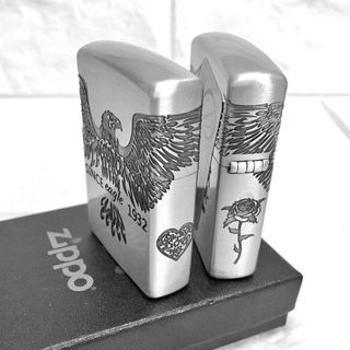 Bật Lửa ZIPPO Mỹ, Bật Lửa ZIPPO USA Hình Đại Bàng 1932 Màu Bạc Cổ Điển Xài Xăng Có Tem Đỏ