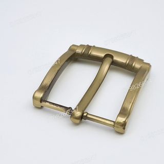 Mặt khoá thắt lưng nam DKK-066 | Đầu khoá kim vàng đồng bảng 4F có hai đường hoạ tiết ấn tượng