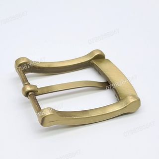 Mặt khoá thắt lưng nam DKK-066 | Đầu khoá kim vàng đồng bảng 4F có hai đường hoạ tiết ấn tượng