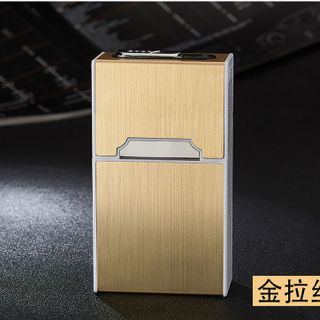 Bật Lửa Điện USB, Bật Lửa Điện PLASMA Hộp Đựng Bao Thuốc Nguyên Vỏ 20 Điếu Tiện ích