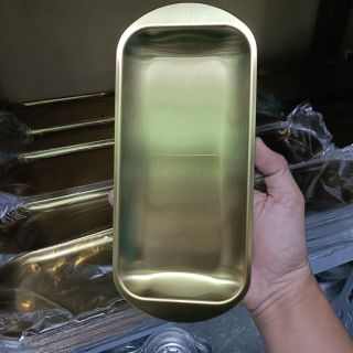 Khay inox mạ vàng, dụng cụ spa, đựng thực phẩm sang trọng