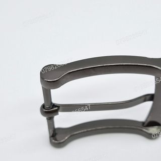 Mặt khoá thắt lưng nam DKK-071 | Đầu khoá xỏ kim màu xám bảng 4F hoạ tiết chữ L nằm đối xứng
