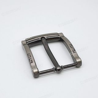 Mặt khoá thắt lưng nam DKK-071 | Đầu khoá xỏ kim màu xám bảng 4F hoạ tiết chữ L nằm đối xứng