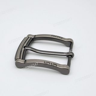 Mặt khoá thắt lưng nam DKK-071 | Đầu khoá xỏ kim màu xám bảng 4F hoạ tiết chữ L nằm đối xứng