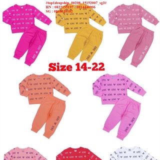 💖Hàng sỉ SG💖 Bộ bé gái thun cotton 4 chiều bo tay, size 14-28, top1dropship_00208_15152007_sg3 giá sỉ