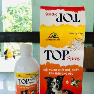 DUNG DỊCH DIỆT VE, BỌ CHÉT, CHÁY RẬN CHÓ MÈO TOP SPRAY