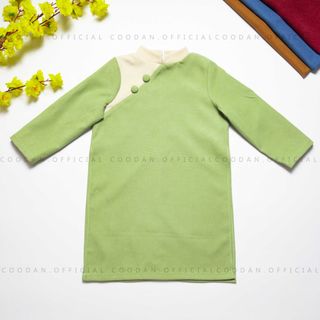 Áo dài nhung cách tân bé trai HCM size to - CooDan