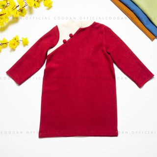 Áo dài nhung cách tân bé trai HCM size to - CooDan