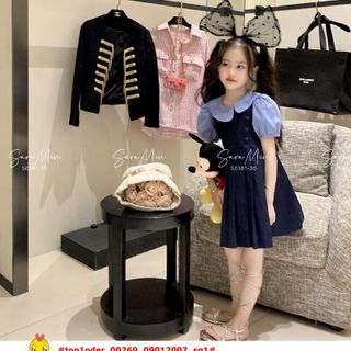 ☘️Hàng sỉ HN☘️ Đầm thiết kế cổ sen, váy xếp ly bé gái, chất thô lụa, size 1t-10t, top1oder_00269_09012007_sg1 giá sỉ