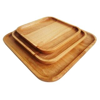 SET 3 KHAY CAO SU VUÔNG, MÀU TỰ NHIÊN