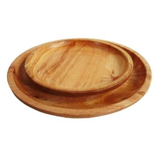 SET 2 KHAY CAO SU TRÒN, MÀU TỰ NHIÊN