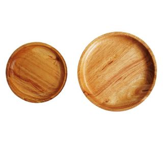 SET 2 KHAY CAO SU TRÒN, MÀU TỰ NHIÊN