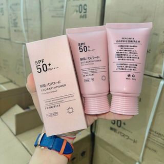 Kem Chống Nắng Nhau Thai Cừu Nhật Bản SPF50+ PA++++ Eco Earth Power Pink Sun Cream Fengbiyi 60g (Chuẩn Trung) giá sỉ