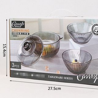 Bộ Tô Ly Thuỷ Tinh Gân Sọc 4Cái Xám Khói Siêu Tiện Lợi cho mỗi gia đình