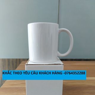 Ly Om Mani Padme Hum cầu nguyện mỗi ngày bằng sứ+ lót ly gỗ tầng bì Decor Home An