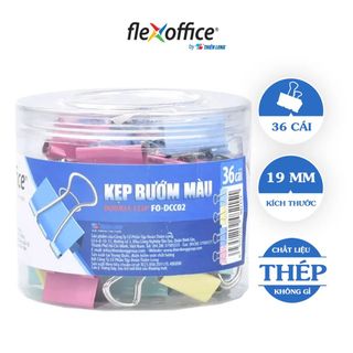 Kẹp bướm màu Flexoffice 19mm FO-DCC02 (FS)