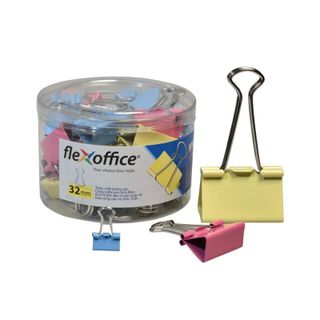 Kẹp bướm màu Flexoffice 32mm FO-DCC04 (FS)