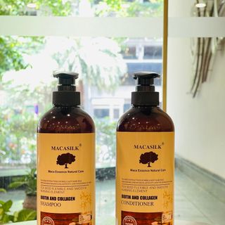 combo dầu gội và dầu xả Macasilk chính hãng