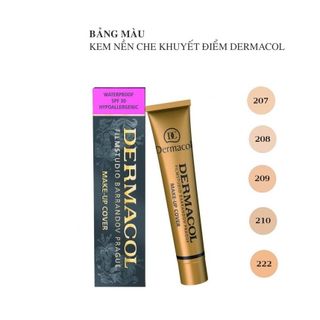Kem nền che xóa khuyết điểm hình xăm vết sẹo Der.macol 30gram Make up Cover Film Studio Barrandov Prague chính hãng giá rẻ