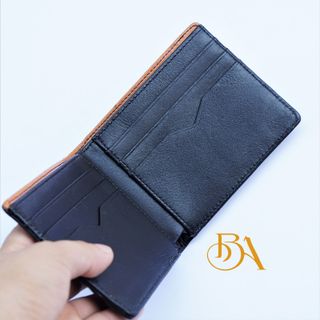 VÍ DA BÒ NHẬP KHẨU MÀU NÂU. VÍ NAM DA THẬT DÁNG NGANG M021